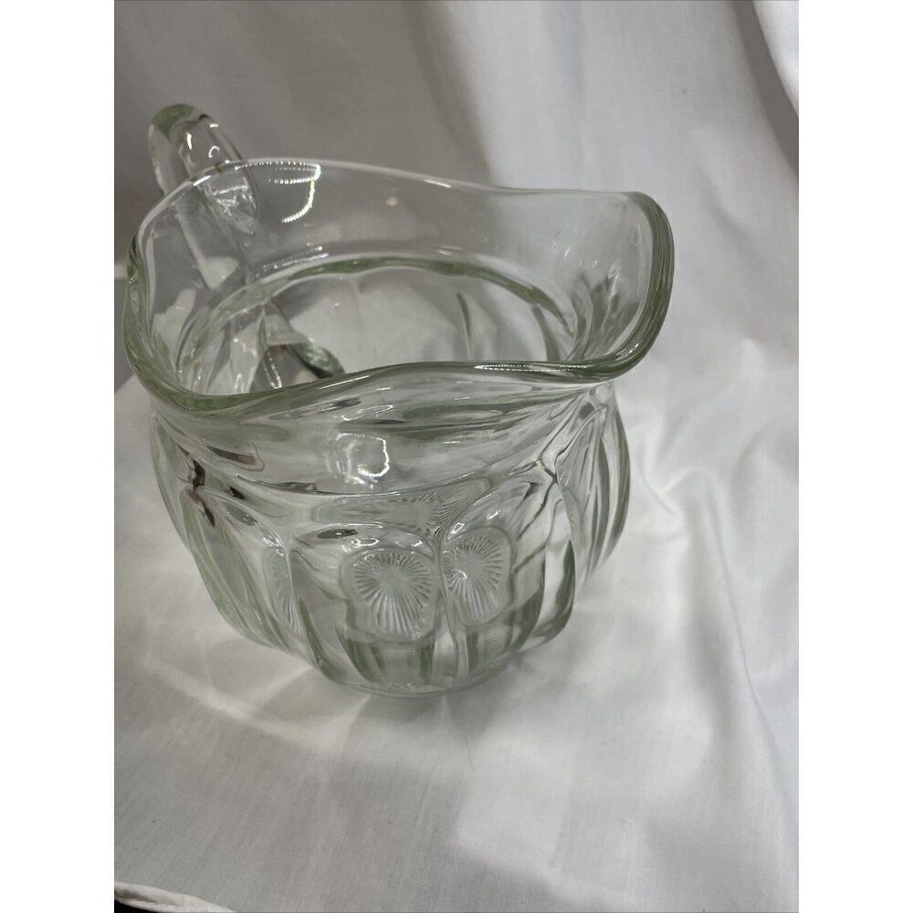Antique HEISEY Depression Glass Colonial Puritan Glass Pitcher  1910 Vintage Art - Picture 8 of 16